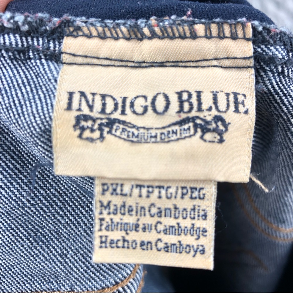 Indigo Jeans Blue Womens Petite XL Secret Fit Belly Denim Maternity - Picture 12 of 12